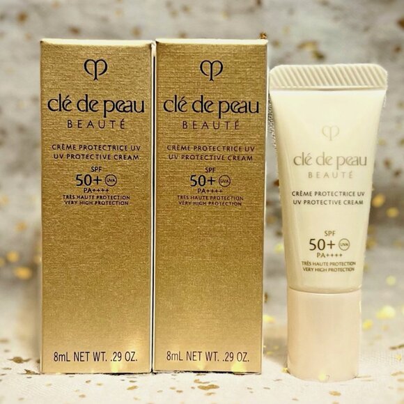 2x~Cle De Peau Beaute~UV Protective Cream~SPF 50+~8ml/.29oz ea~Travel Size~NIB - Picture 1 of 1